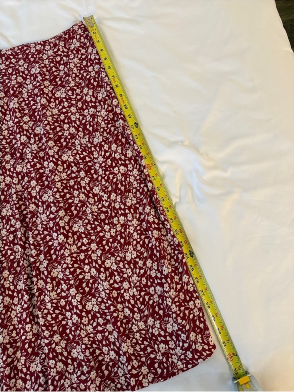 Reformation Burgundy Floral A-Line Midi Skirt - Picture 5 of 5